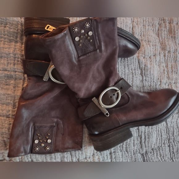 NWT A.S.98 Dress Leather Mid Calf Dress Boots - Picture 1 of 12